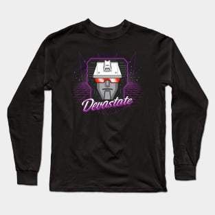 Devastate 80's Villain Robot G1 Cartoon Meme Long Sleeve T-Shirt